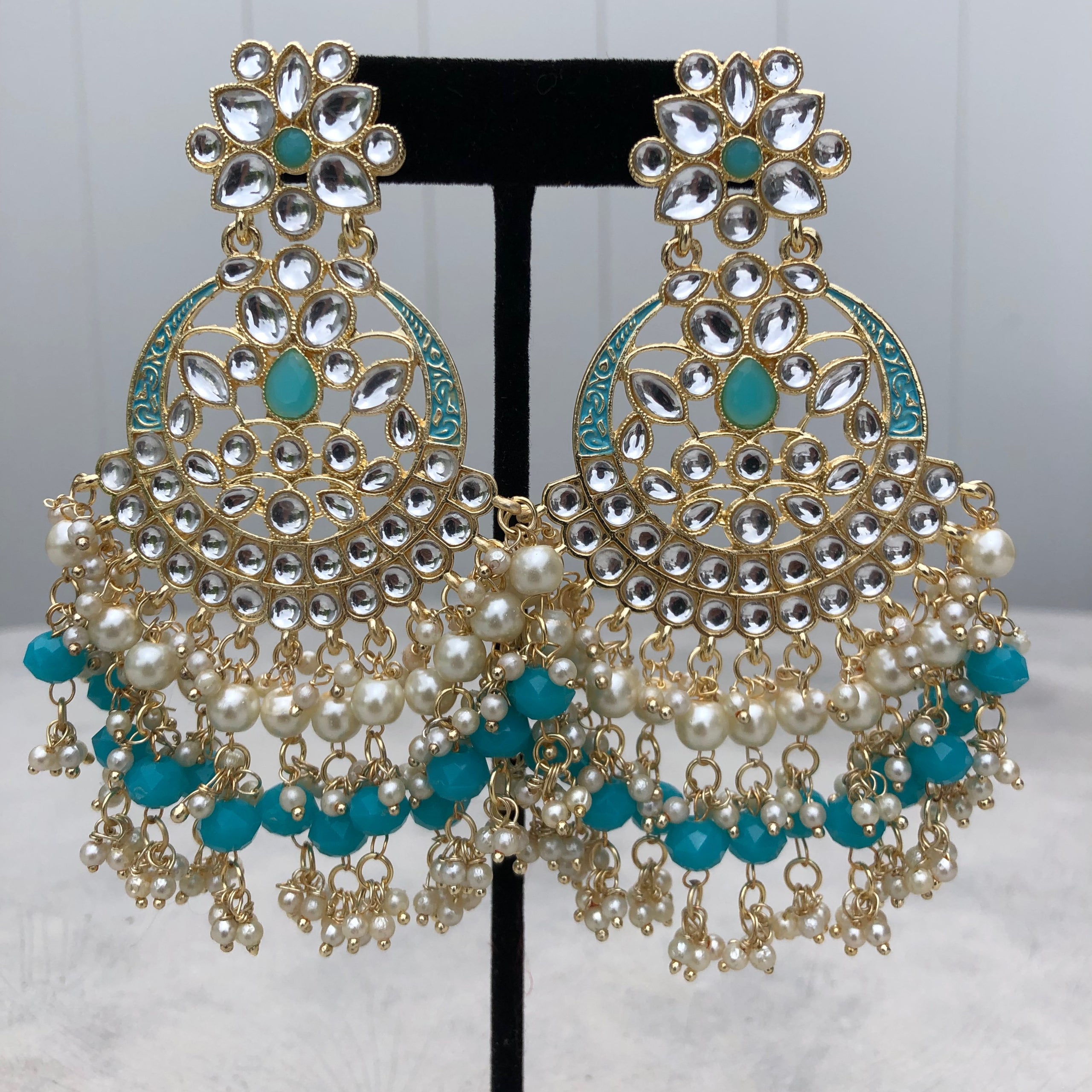 Blue deals heavy earrings